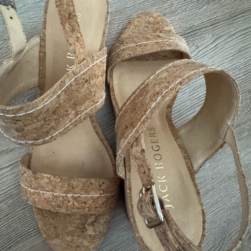 Jack Rogers cork wedge sandal size 9